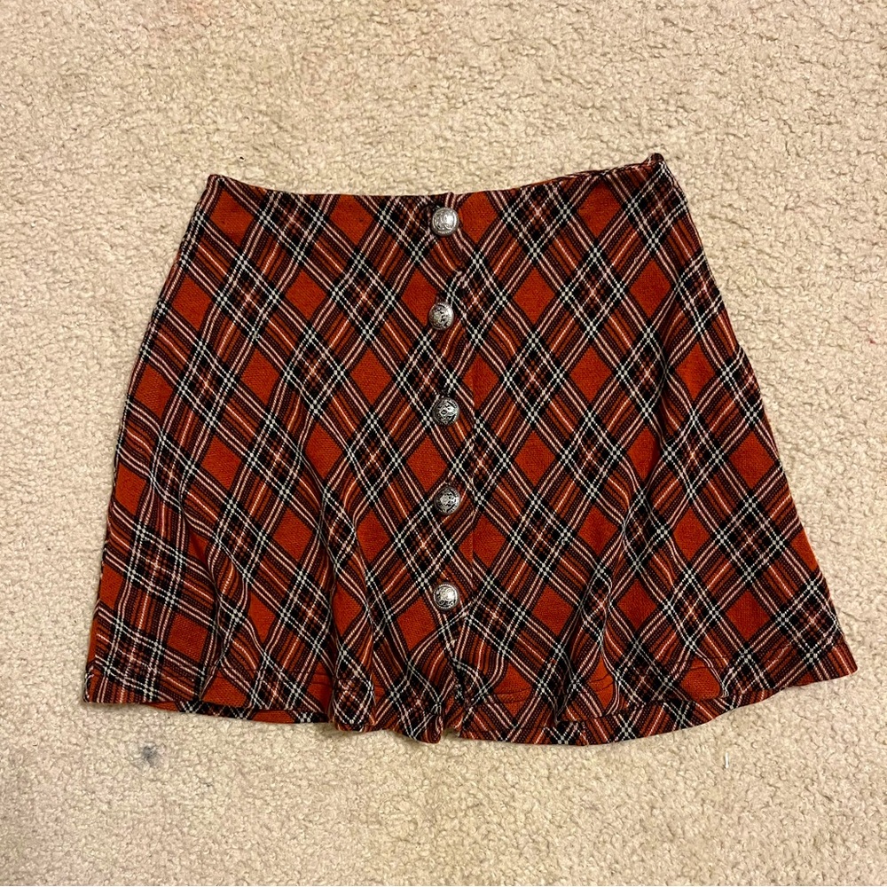 Plaid mini skirt